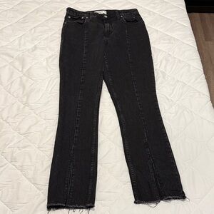 Abercrombie Curve Love Black Straight Leg Women's Jeans